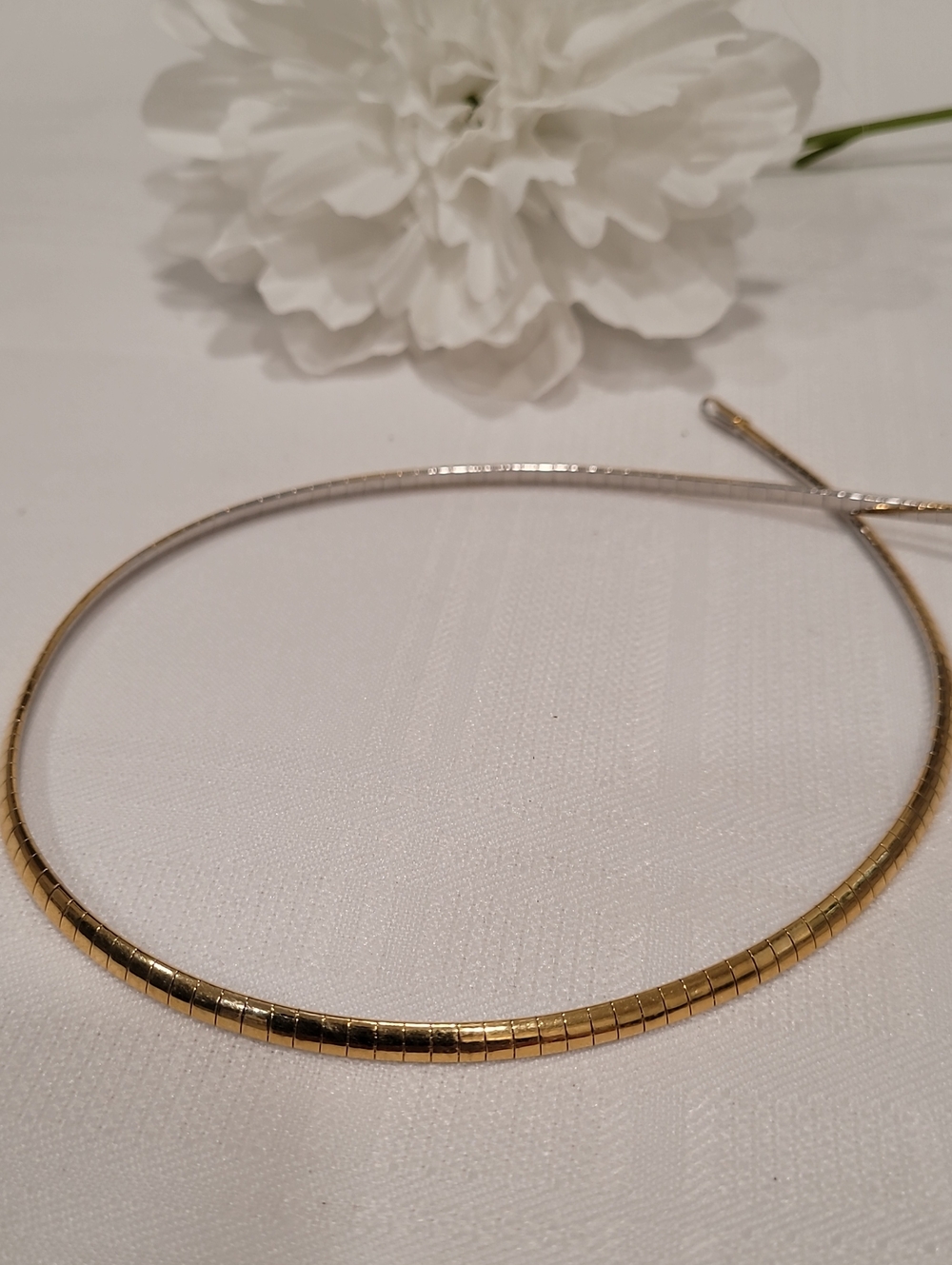 Silver Gold Reversable Choker Necklace